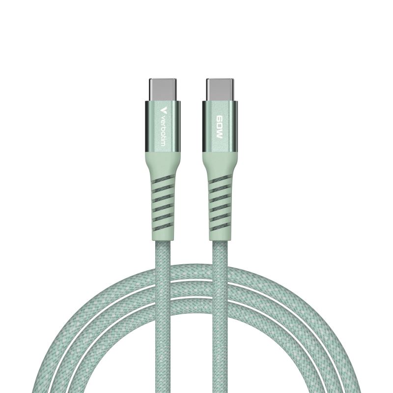 Verbatim magnetický kabel Sync & Charge USB-C to USB-C 60W 120 cm zelený 0023942318664