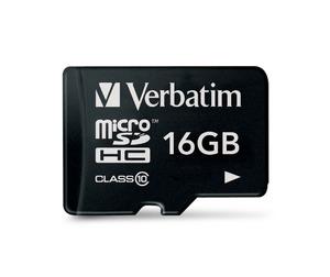 Verbatim Micro Secure Digital Card, 16GB, micro SDHC, 44010, UHS-I U1 (Class 10), bez adaptéra