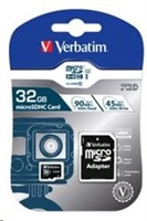 Verbatim pamäťová karta micro SDXC, 32GB, micro SDXC, 47041, UHS-I U1 (Class 10), s adaptérom
