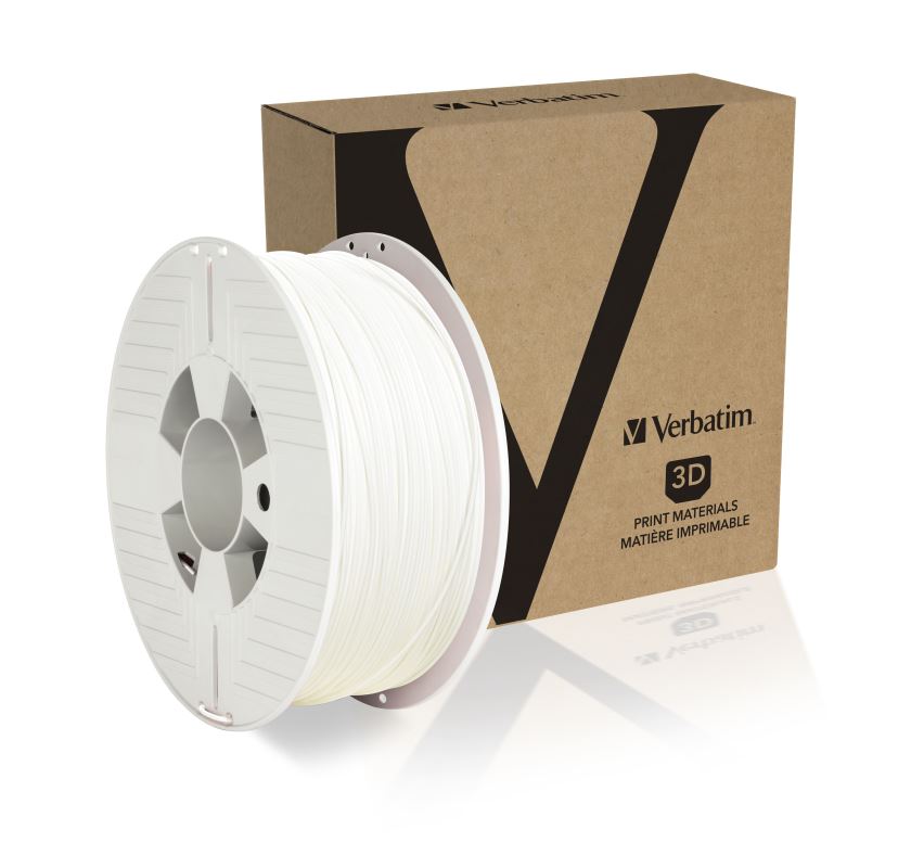 Verbatim PLA struna 1,75 mm pro 3D tiskárnu, 1kg, bílá (WH1) 0023942553151