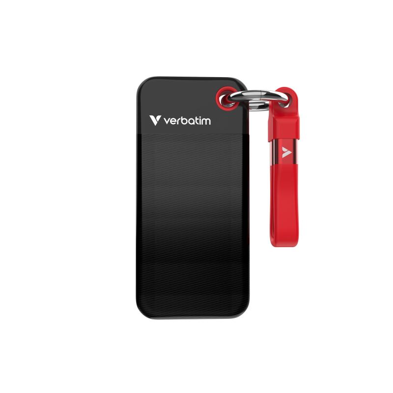 Verbatim Pocket SSD 2TB USB 3.2 Gen 2, externí Solid State Drive, černá/červená 0023942321965