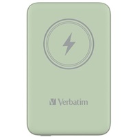 VERBATIM Powerbanka Charge 'n' Go, Magnetická, 10000 mAh, USB-C, Zelená 32246
