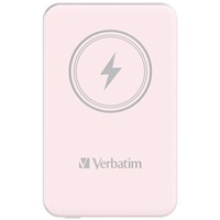 VERBATIM Powerbanka Charge 'n' Go, Magnetická, 5000 mAh, USB-C, Růžová 32243