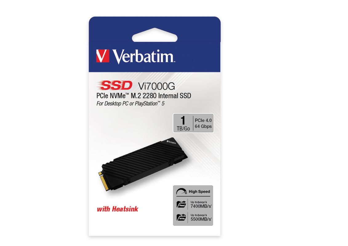 Verbatim SSD 1TB Vi7000G Internal PCIe NVMe M.2, interní disk, černá 0023942493679