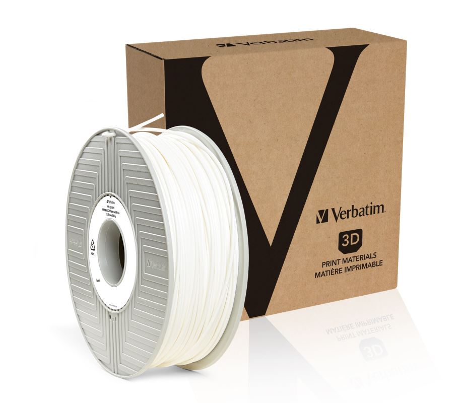 Verbatim Tefabloc TPE struna 1,75 mm pro 3D tiskárnu, 0,5kg, Bílá 0023942555100