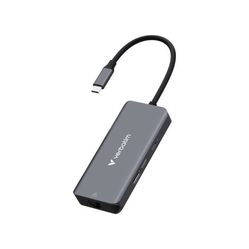 Verbatim USB-C Essentials Multiport Hub 6 Port, RJ45, HDMI, USB-A, USB-C 0023942321576
