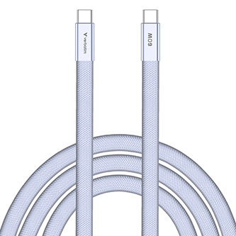 Verbatim USB-C kábel SoftTouch USB C samec - USB C samec, 60W, 1.2m, Fialová, box, 30275