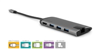 Verbatim USB-C multiport USB-C 3.1, 3x USB-A 3.0, HDMI, Gigabit Ethernet, SD/microSD 49142