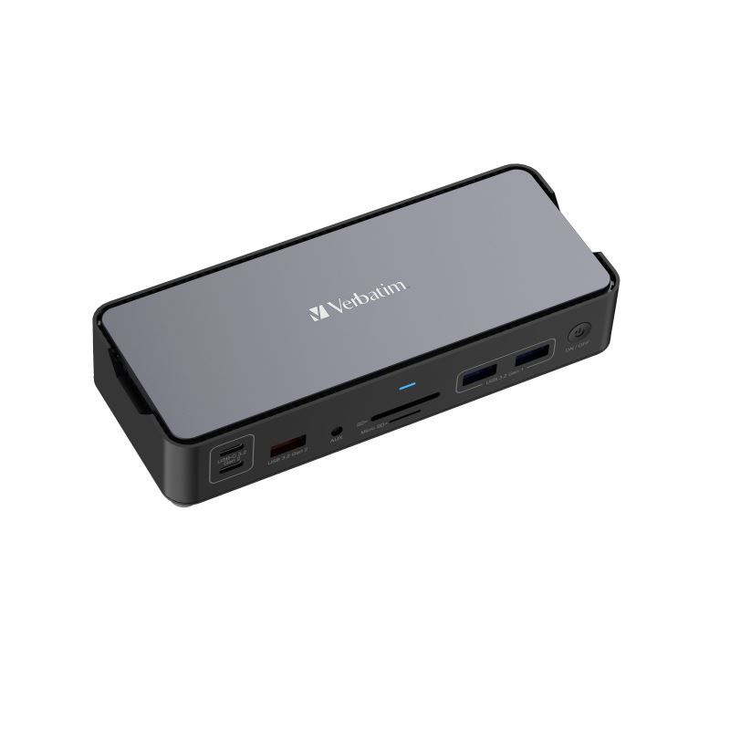 Verbatim USB-C Pro Docking Station CDS-15, 15portů: USB-A,USB-C, HDMI, DP, Audio, SD+microSD, RJ45 0023942321712
