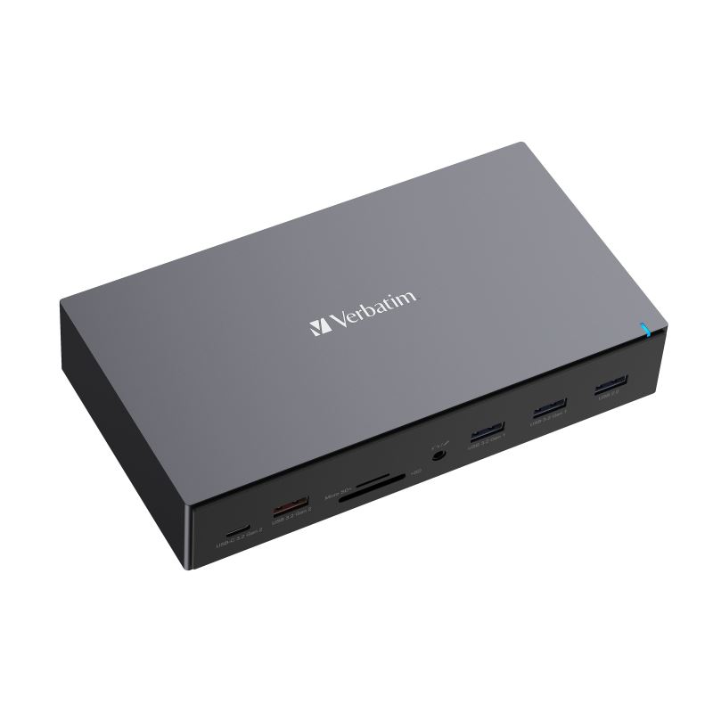 Verbatim USB-C Pro Docking Station CDS-17, 17portů: USB-A,USB-C, HDMI, DP, Audio, SD+microSD, RJ45 0023942321729
