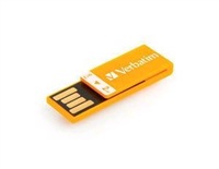 Verbatim USB DRIVE 2.0 2GB CLIP-IT VOLCANIC ORANGE 43908