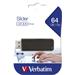 Verbatim USB flash disk, 2.0, 64GB, Slider, čierny, 98698