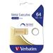 Verbatim USB flash disk, 3.0, 64GB, Store,N,Go Metal Executive, zlatý, 99106
