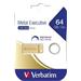 Verbatim USB flash disk, 3.0, 64GB, Store,N,Go Metal Executive, zlatý, 99106