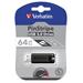 Verbatim USB flash disk, 3.0, 64GB, Store,N,Go PinStripe, čierny, 49318