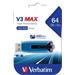 Verbatim USB flash disk, 3.0, 64GB, Store ,n, Go V3 MAX, modrý, 49807