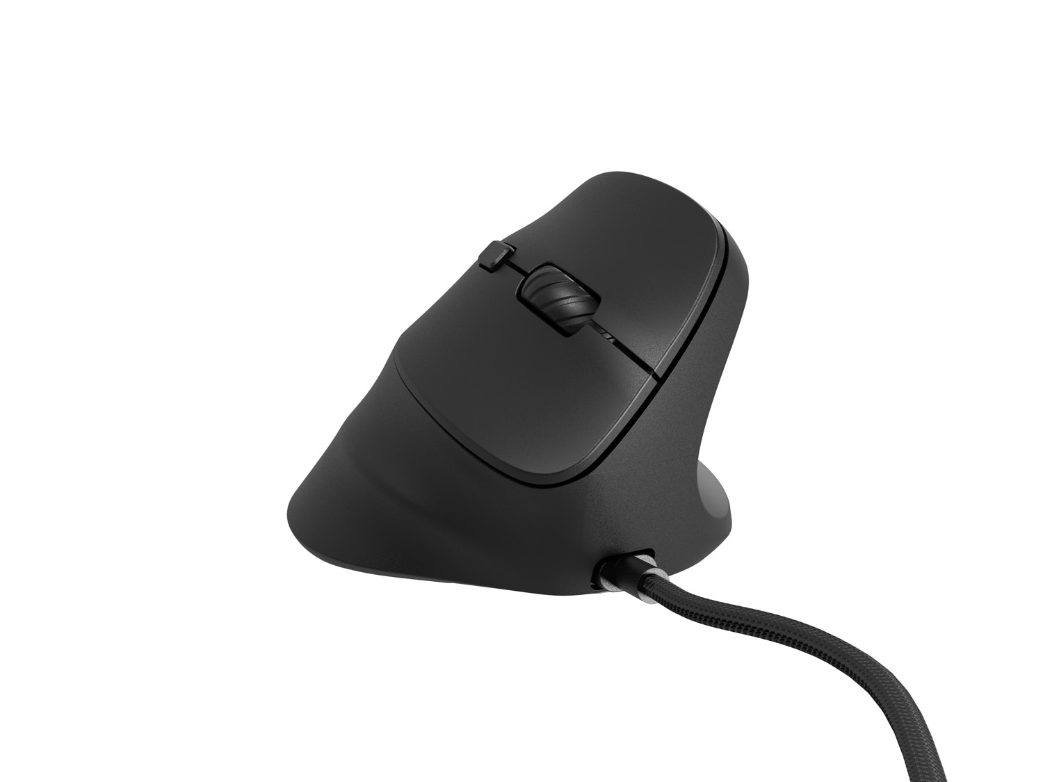Vertikální myš Natec CRAKE 2 PRO/Vertikální/Optická/Pro praváky/12 400 DPI/Drátové USB-A/Černá NMY-2272