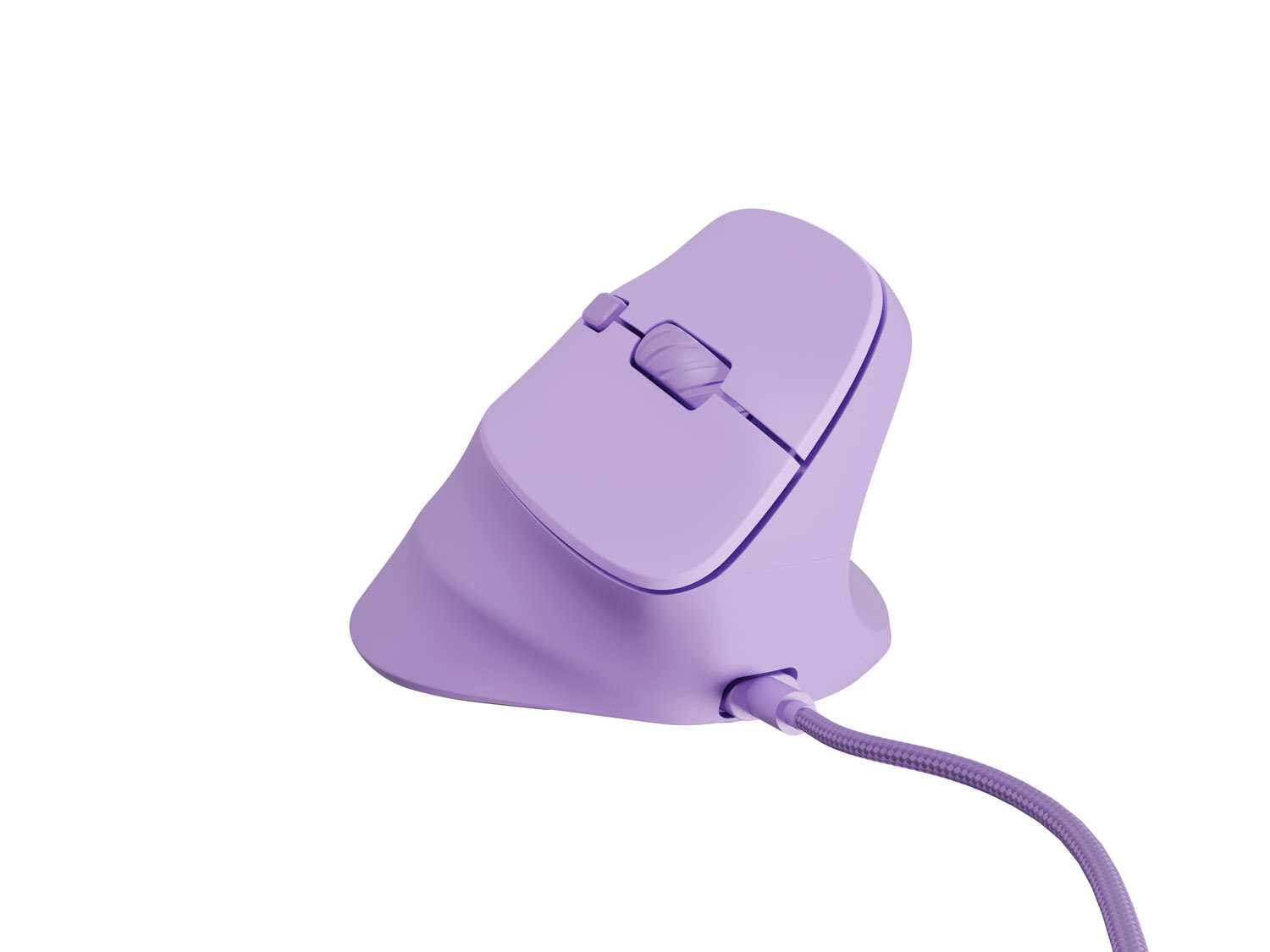 Vertikální myš Natec CRAKE 2 PRO/Vertikální/Optická/Pro praváky/12 400 DPI/Drátové USB-A/Fialová NMY-2274