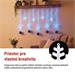 Vianočná LED girlanda – vločky, 160 x 95 cm, IP44, studená biela, časovač 8592920159170