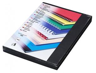 Viazací kryt Eurosupplies kartonový Linen A4 250g/m2 100ks, imitace plátna, černý lamcolia4000n