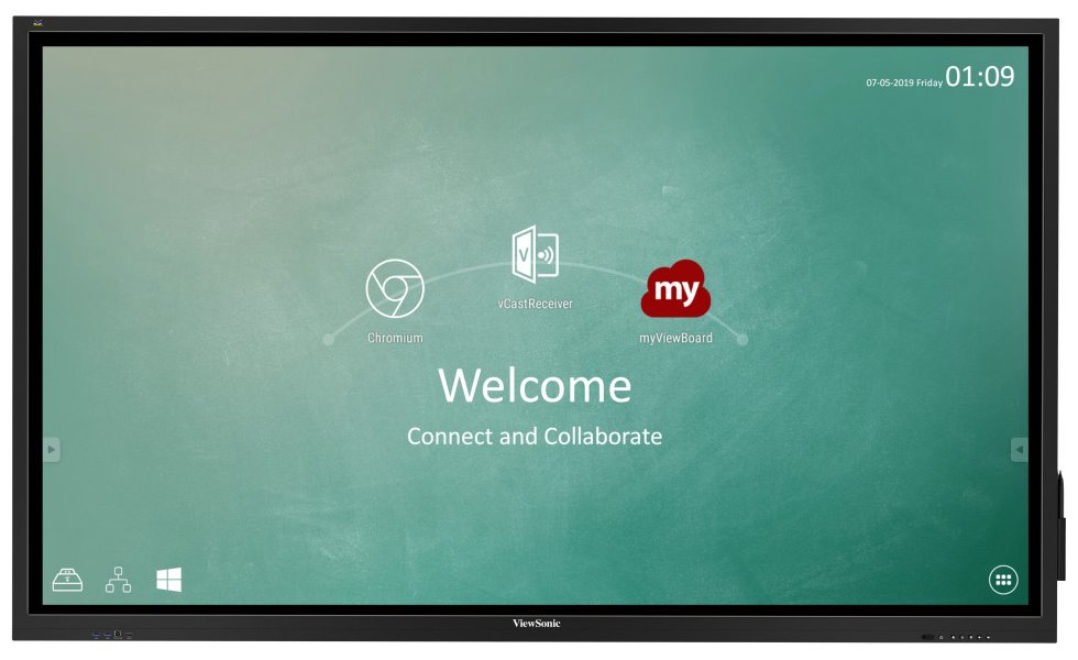 ViewSonic Flat Touch Display IFP8630/ 86"/ UHD / 16/7 /400cd / Android 3-16/ OPS/ HDMI/ VGA/ DP/ HDMIout