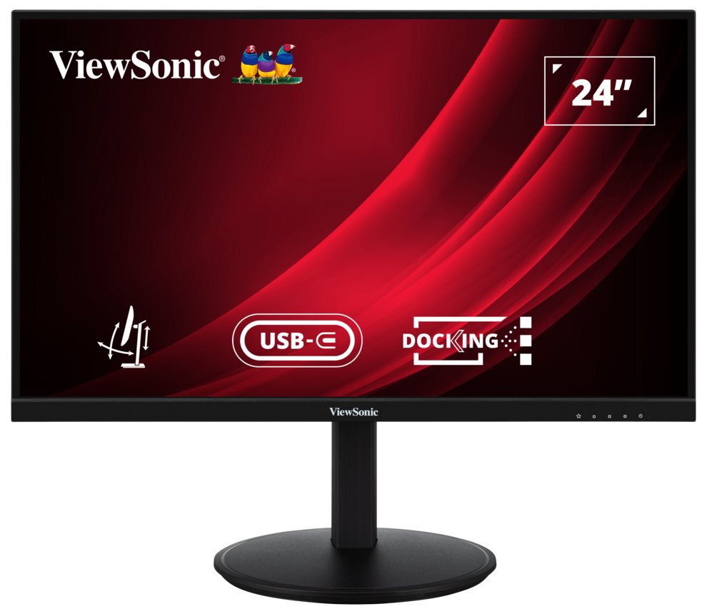 ViewSonic VG2409U-2/24" FHD Frameless IPS Monitor with 2 HDMI, DP in, DP out, USB C, RJ45 ,LAN, USB, Daisy Chain