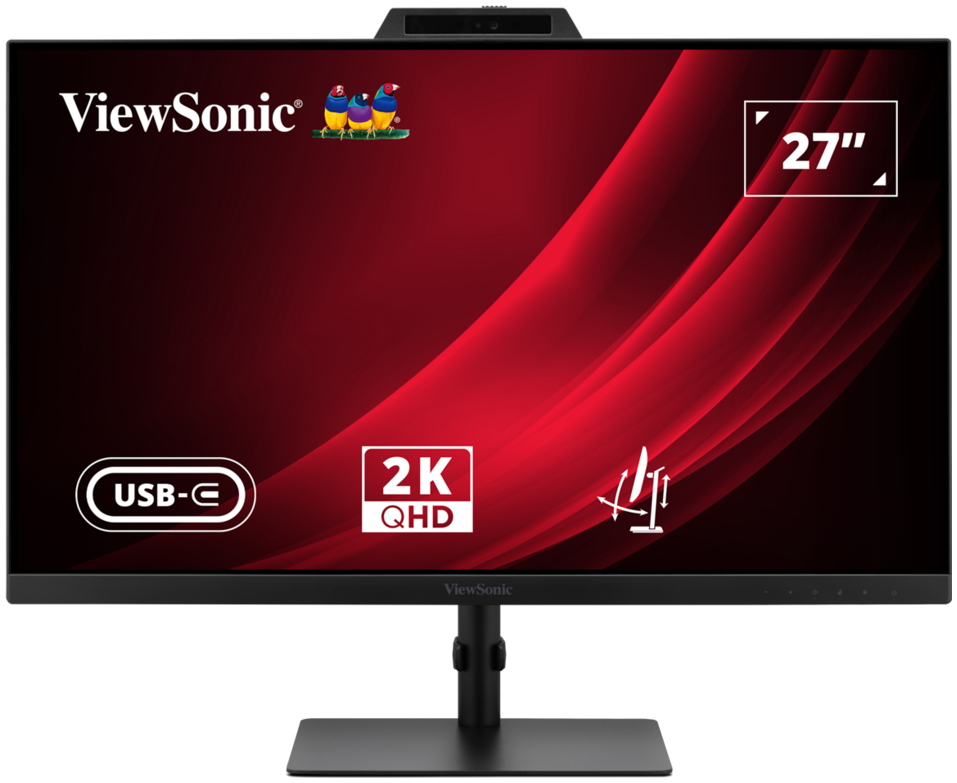ViewSonic VG2741V-2K 27" QHD SuperClear® IPS/120Hz/ HDMI, DP, 5MP Webcam, microphone, USB, USB-C 15W, repro