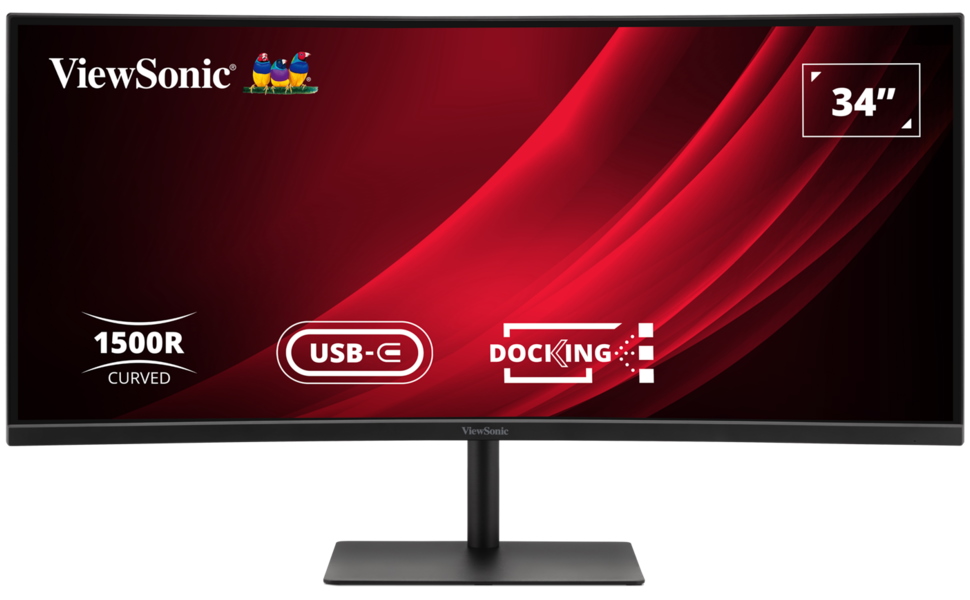 ViewSonic VG3419C-2 34" 21:9, 3440 x 1440, VA, zakřivený, HDMI,DP, 96W USB-C,USB, J45, KVM switch, speakers, výš. nast.