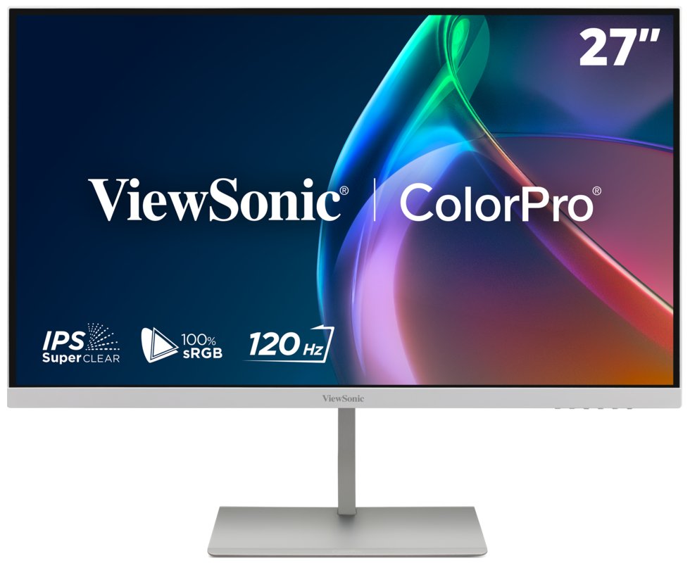 ViewSonic VP2766-2K-W 27" QHD 3 sides Frameless SuperClear IPS Monitor s 100% sRGB, 90W USB-C,ergonomický stojan,bílý