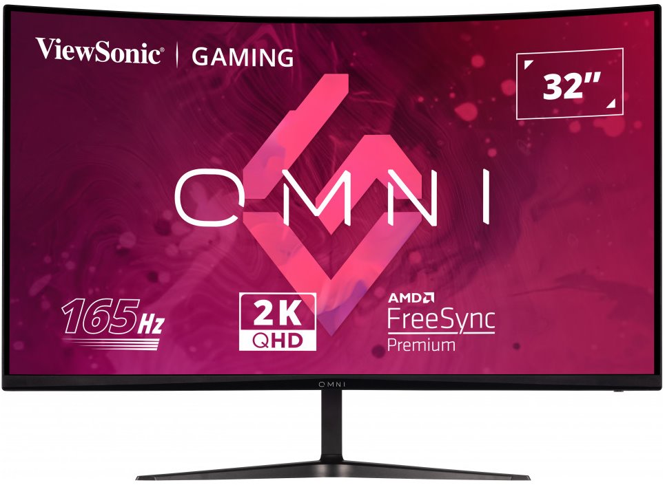 ViewSonic VX3218C-2K / 32" prohnutý / VA / 16:9/ 2560x1440 / 165Hz/ 1ms/ 250cd/m2 / Freesync premium / 2xHDMI / DP