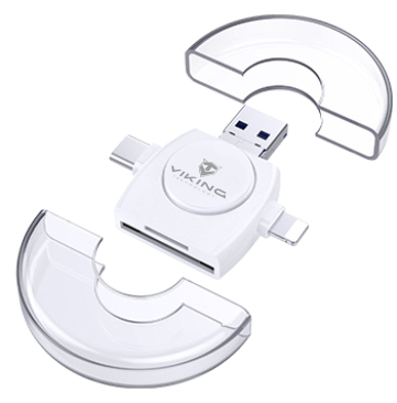 VIKING ČTEČKA PAMĚŤOVÝCH KARET V4 USB3.0 4V1 bílá VR4V1W