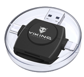 VIKING ČTEČKA PAMĚŤOVÝCH KARET V4 USB3.0 4V1 černá VR4V1B