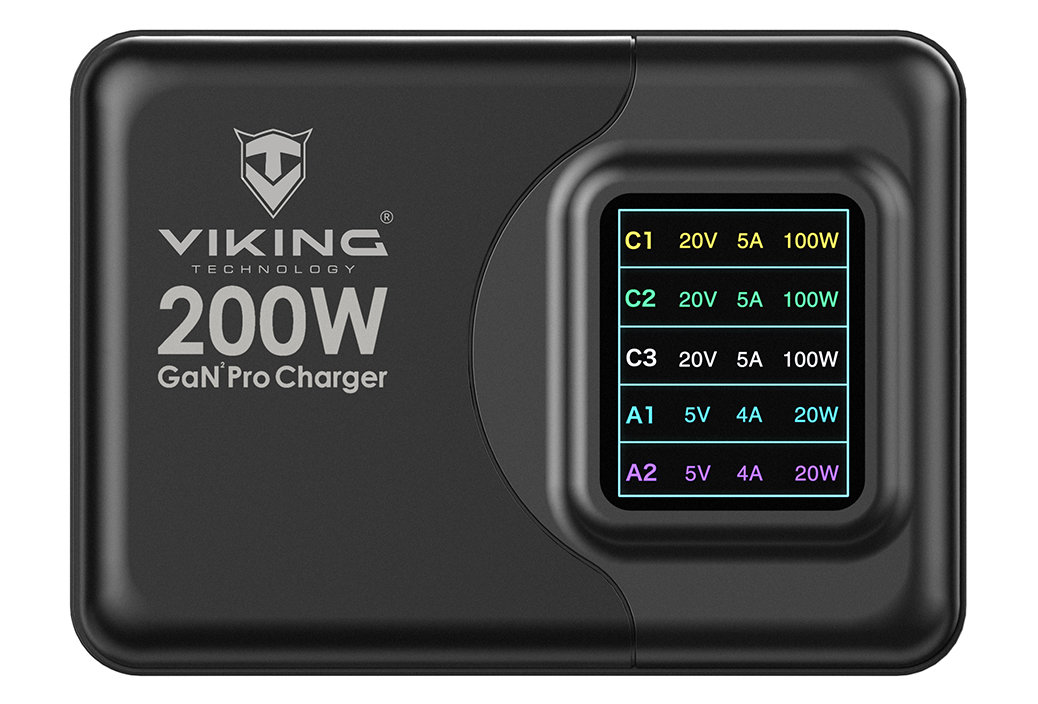 Viking USB GaN charger 200W PD PRO VCH200PD