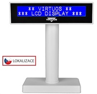 Virtuos LCD zákaznický displej Virtuos FL-2026MB 2x20, USB, bílý EJG0009