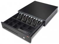 Virtuos pokladničná zásuvka C425-RJ10P10C, bez kábla, kov. držiaky, 9-24V, čierna EKN0114