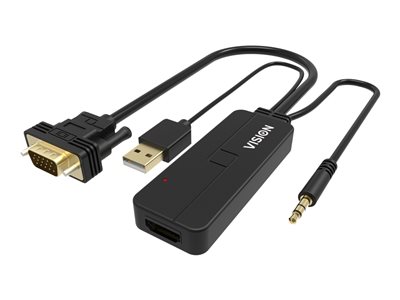 VISION Professional - Konvertor rozhraní videa - HDMI / VGA / audio / USB - USB, HD-15 (VGA), stere TC-VGAHDMI/BL