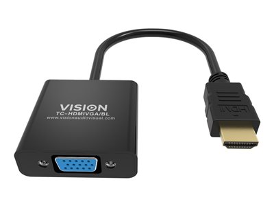 VISION Professional - Konvertor rozhraní videa - HDMI / VGA - HDMI (M) do HD-15 (VGA) (F) - 23 cm - TC-HDMIVGA/BL