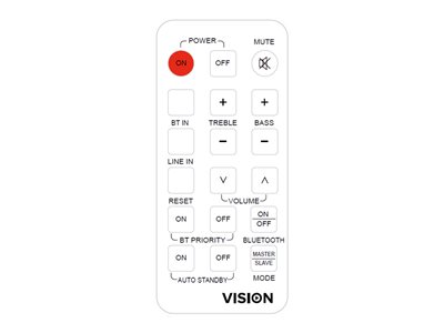VISION Remote for CS-1900P/SP-1800PBT CS-1900P_RC