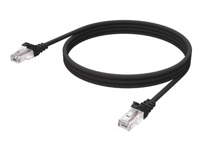 Vision - Síťový kabel - RJ-45 (M) do RJ-45 (M) - 1 m - UTP - CAT 6 - bootovaný, licna - černá TC 1MCAT6/BL