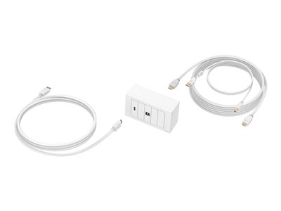 VISION TechConnect - Flush mount faceplate kit - 3m - montá? na stěnu - bílá - 2 soupravy - 2 porty TC3-PK3M