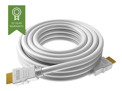 VISION Techconnect - HDMI s kabelem Ethernet - HDMI (M) do HDMI (M) - 0.5 m - bílá - podporuje 4K TC 0.5MHDMI