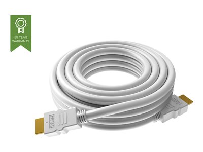 VISION Techconnect - HDMI s kabelem Ethernet - mini HDMI (M) do HDMI (M) - 1.5 m - bílá - podporuje TC 1.5MHDMI