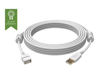 Vision Techconnect - Prodlužovací šňůra USB - USB (F) do USB (M) - USB 2.0 - 2 m - bílá TC 2MUSBEXT