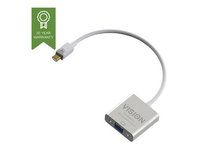Vision Techconnect - Video adaptér - Mini DisplayPort (M) do HD-15 (VGA) (F) - 22 cm - bílá TC-MDPVGA
