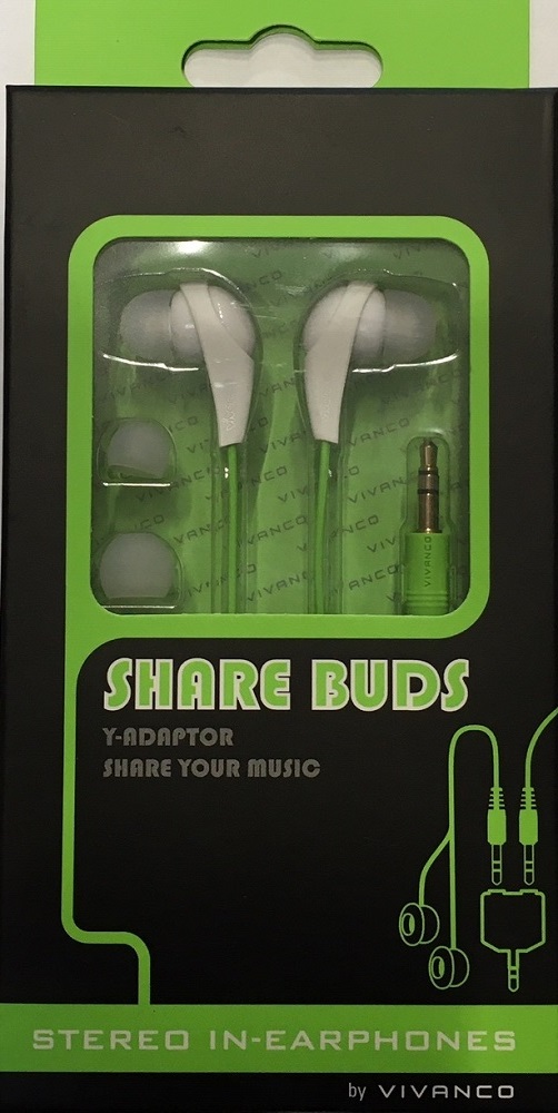 Vivanco Sluchadla FUSION BASS mikrosluchadla zelene V-27583 ZEL