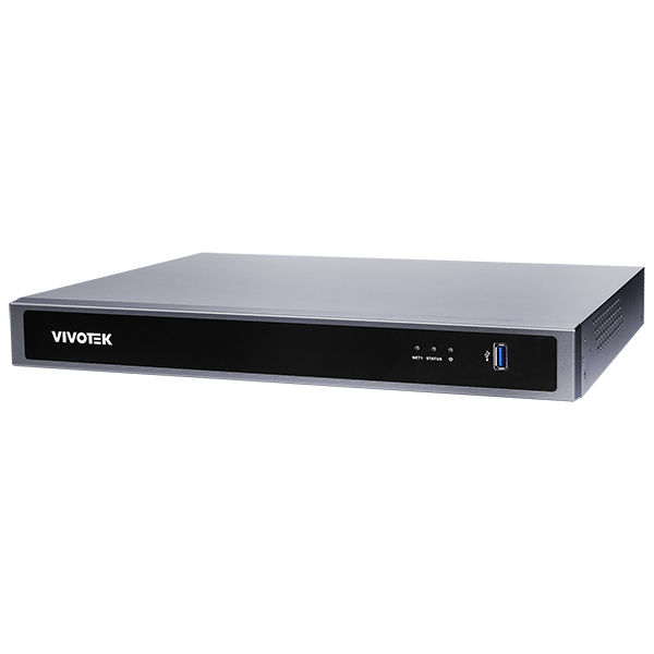 Vivotek NVR ND9426P, NVR 16 PoE (max.200W) kanálů, propustnost IN/OUT max. 192Mbps/224Mbps, 2x HDD, H.265, RAID 0,1