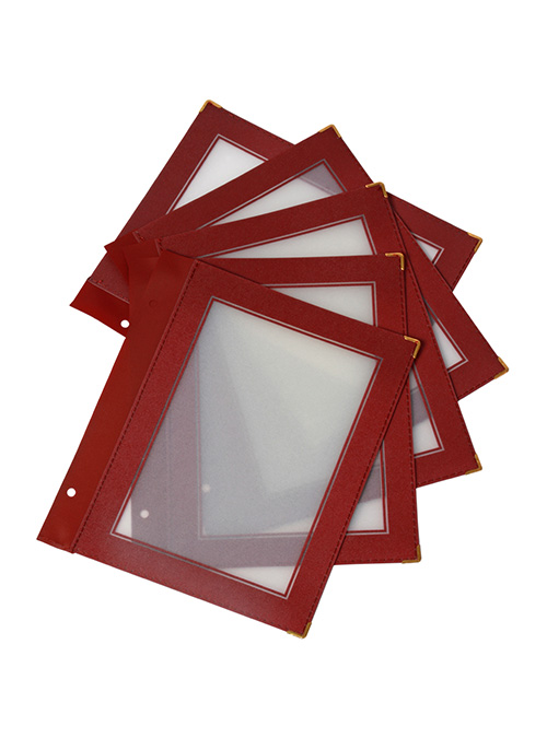 Vložky do jedálnych lístkov Securit pro řadu WOOD A5, 5ks, Wine Red MC-WIA5-WR