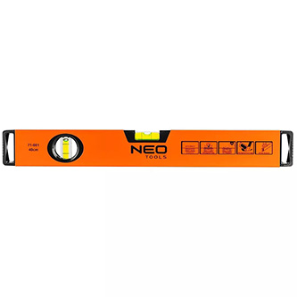 Vodováha NEO TOOLS 40 cm, 2 libely, frézovaná spodná plocha 71-081