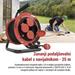 Vonkajší predlžovací kábel na bubne 25 m / 4 zásuvky / guma / 230 V / 1,0 mm2 / IP44 8592920136355