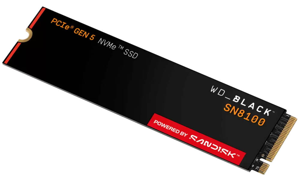 WD Black SN8100 NVMe™ 2 TB SSD M.2 PCIe Gen5 ×4 NVMe, ( r14900MB/s, w11000MB/s ) WDS200T1X0M-00CMT0